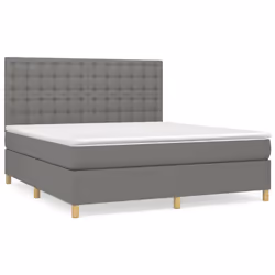 Giroletto a Molle con Materasso Grigio Scuro 180x200 cm Tessutocod mxl 99781 - Vista aggiuntiva 2