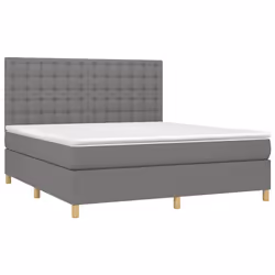 Giroletto a Molle con Materasso Grigio Scuro 180x200 cm Tessutocod mxl 99781 - Vista aggiuntiva 3