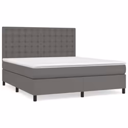 Giroletto a Molle con Materasso Grgio 180x200 cm in Similpellecod mxl 99779 - Vista aggiuntiva 2