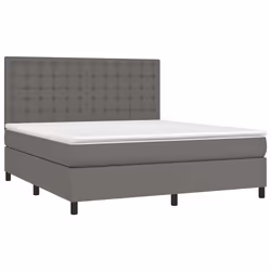 Giroletto a Molle con Materasso Grgio 180x200 cm in Similpellecod mxl 99779 - Vista aggiuntiva 3