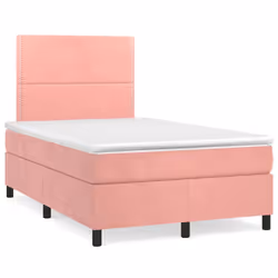 Giroletto a Molle con Materasso Rosa 120x200 cm in Vellutocod mxl 99802 - Vista aggiuntiva 2