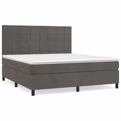 Giroletto a Molle con Materasso Grigio Scuro 160x200 cm Vellutocod mxl 77109 - Vista aggiuntiva 2