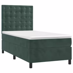 Giroletto a Molle con Materasso Verde Scuro 100x200 cm Vellutocod mxl 75850 - Vista aggiuntiva 3