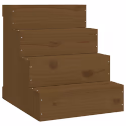 vidaXL Scala per Animali Ambra 40x49x47 cm in Legno Massello di Pino - Vista aggiuntiva 2