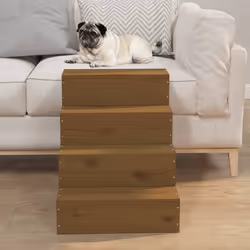 vidaXL Scala per Animali Ambra 40x49x47 cm in Legno Massello di Pino - Vista aggiuntiva 3