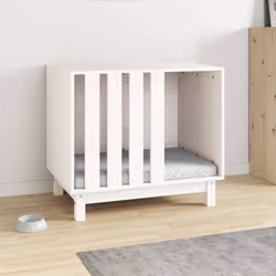 Casetta per Cani bianco 70x50x62 cm in Legno Massello di Pinocod mxl 72131 - Vista aggiuntiva 3