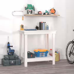Questa panca da lavoro in legno rappresenta una pratica aggiunta al vostro garage. Legno massello di pino: Il legno massello ...