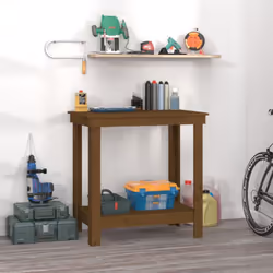 Questa panca da lavoro in legno rappresenta una pratica aggiunta al vostro garage. Legno massello di pino: Il legno massello ...
