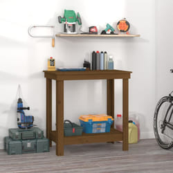 Banco da Lavoro Miele 80x50x80 cm in Legno Massello di Pino Vidaxl 8203
