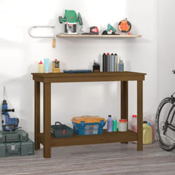 Banco da Lavoro Miele 110x50x80 cm in Legno Massello di Pino Vidaxl 7817