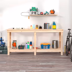 vidaXL Banco da Lavoro 180x50x80 cm in Legno Massello di Pino - Vista aggiuntiva 3