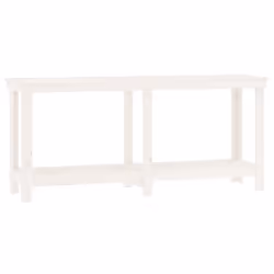 vidaXL Banco da Lavoro Bianco 180x50x80 cm in Legno Massello di Pino - Vista aggiuntiva 2