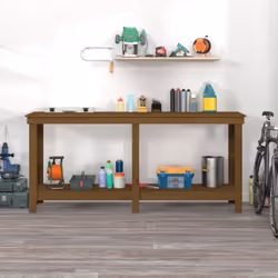 vidaXL Banco da Lavoro Ambra 180x50x80 cm in Legno Massello di Pino - Vista aggiuntiva 3
