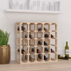 Conservate, invecchiate e mostrate il vostro vino con stile con questo portabottiglie in legno! Legno massello di pino: Il le ...