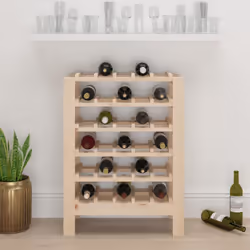 vidaXL Portavini 61,5x30x82 cm in Legno Massello di Pino - Vista aggiuntiva 3