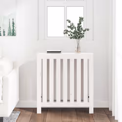 vidaXL Copertura Termosifone Bianca 79,5x19x84 cm Legno Massello Pino - Vista aggiuntiva 3