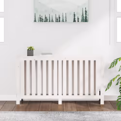 vidaXL Copertura Termosifone Bianca 153x19x84 cm Legno Massello Pino - Vista aggiuntiva 3