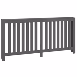 vidaXL Copertura Termosifone Grigia 169x19x84 cm Legno Massello Pino - Vista aggiuntiva 2