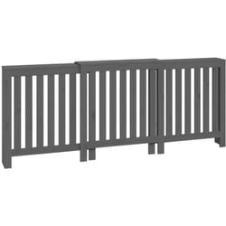 Copertura Termosifone Grigia 210x21x85 cm Legno Massello Pino Vidaxl