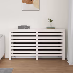 vidaXL Copertura Termosifone Bianca 153x19x84 cm Legno Massello Pino - Vista aggiuntiva 3