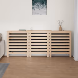 vidaXL Copertura Termosifone 210x21x85 cm in Legno Massello di Pino - Vista aggiuntiva 3