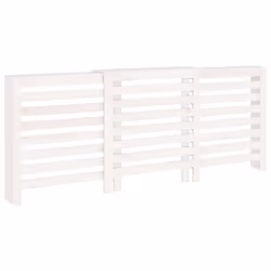 vidaXL Copertura Termosifone Bianca 210x21x85 cm Legno Massello Pino - Vista aggiuntiva 2