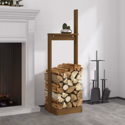 Questo portalegna in legno è un accessorio essenziale accanto al vostro accogliente caminetto! Legno massello di pino: Il leg ...