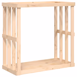 vidaXL Portaceppi da Esterno 108x52x106 cm Legno Massello Pino - Vista aggiuntiva 2