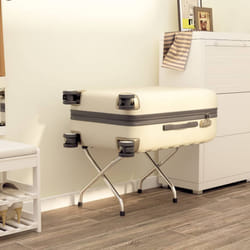 vidaXL Portapacchi con schienale argento 56x39x52cm