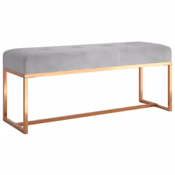 Panca Grigia 110x36x45 cm in Vellutocod mxl 70604