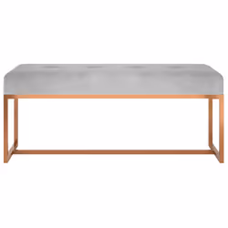 Panca Grigia 110x36x45 cm in Vellutocod mxl 70604