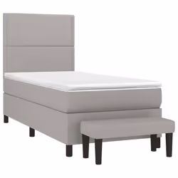 Giroletto a Molle con Materasso Grigio Chiaro 90x190 cm Tessutocod mxl 123088 - Vista aggiuntiva 3