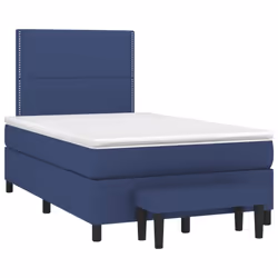 vidaXL Giroletto a Molle con Materasso Blu 120x200 cm in Tessuto - Vista aggiuntiva 3