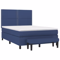 vidaXL Giroletto a Molle con Materasso Blu 140x200 cm in Tessuto - Vista aggiuntiva 3