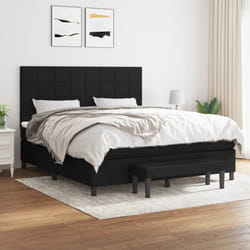 Giroletto a Molle con Materasso Nero 160x200 cm in Tessutocod mxl 75174