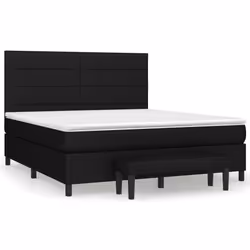 Giroletto a Molle con Materasso Nero 160x200 cm in Tessutocod mxl 75174 - Vista aggiuntiva 2