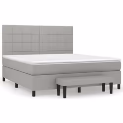 Giroletto a Molle con Materasso Grigio Chiaro180x200 cm Tessutocod mxl 75171 - Vista aggiuntiva 2