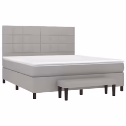 Giroletto a Molle con Materasso Grigio Chiaro180x200 cm Tessutocod mxl 75171 - Vista aggiuntiva 3