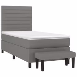 Giroletto a Molle con Materasso Grigio Scuro 80x200 cm Tessutocod mxl 75177 - Vista aggiuntiva 3