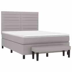 Giroletto a Molle con Materasso Grigio Chiaro 140x190cm Tessutocod mxl 123108 - Vista aggiuntiva 3