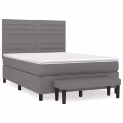 Giroletto a Molle con Materasso Grigio Scuro 140x200cm Tessutocod mxl 99166 - Vista aggiuntiva 2