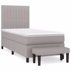 Giroletto a Molle con Materasso Grigio Chiaro100x200 cm Tessutocod mxl 123110 - Vista aggiuntiva 2