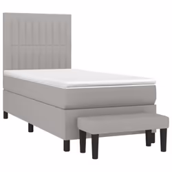 Giroletto a Molle con Materasso Grigio Chiaro100x200 cm Tessutocod mxl 123110 - Vista aggiuntiva 3