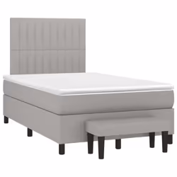 Giroletto a Molle con Materasso Grigio Chiaro 120x200cm Tessutocod mxl 99172 - Vista aggiuntiva 3