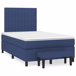 vidaXL Giroletto a Molle con Materasso Blu 120x200 cm in Tessuto - Vista aggiuntiva 2