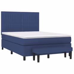 vidaXL Giroletto a Molle con Materasso Blu 140x200 cm in Tessuto - Vista aggiuntiva 3