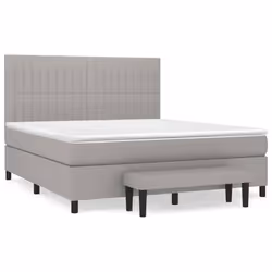 Giroletto a Molle con Materasso Grigio Chiaro180x200 cm Tessutocod mxl 123114 - Vista aggiuntiva 2