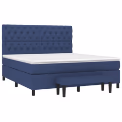 vidaXL Giroletto a Molle con Materasso Blu 160x200 cm in Tessuto - Vista aggiuntiva 3