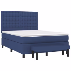 vidaXL Giroletto a Molle con Materasso Blu 140x200 cm in Tessuto - Vista aggiuntiva 3