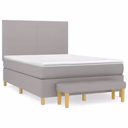 Giroletto a Molle con Materasso Grigio Chiaro 140x200cm Tessutocod mxl 75206 - Vista aggiuntiva 2